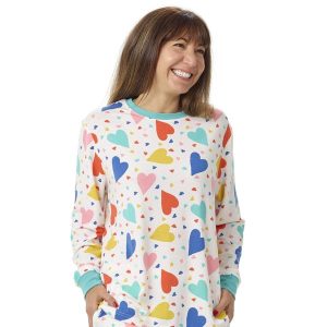 Pajama Shop™ Colorful Hearts PJ Top - Adult