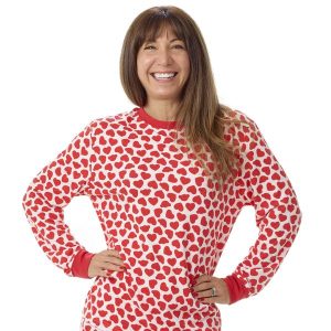 Pajama Shop™ Red Hearts PJ Top - Adult